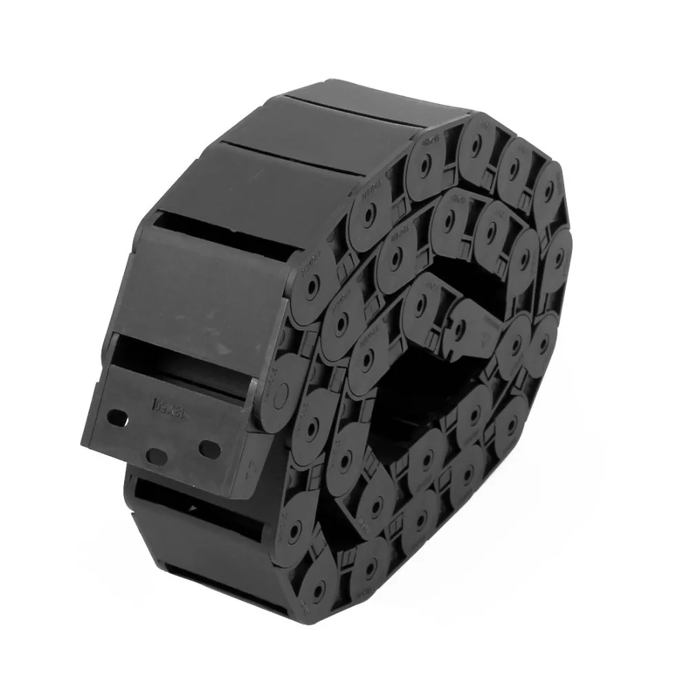 

UXCELL Newest 1M R18-R38 Plastic Closed Can Open Type Cable Drag Chain Wire Carrier for 3D Printer CNC Router Machine Tools