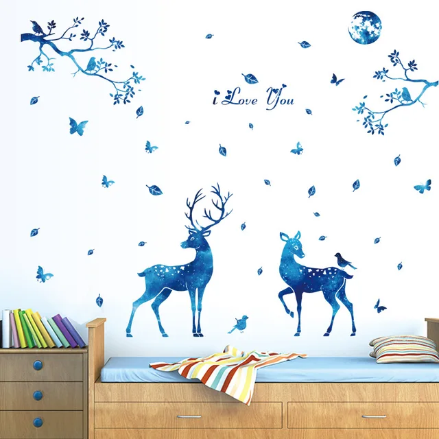 144cm 156cm Living Room Antelop Wall Sticker Smart Animal Jungle 144cm 156cm Living Room Antelop Wall Sticker Smart Animal Jungle Pictures Pvc Home Decoration Diy Decals