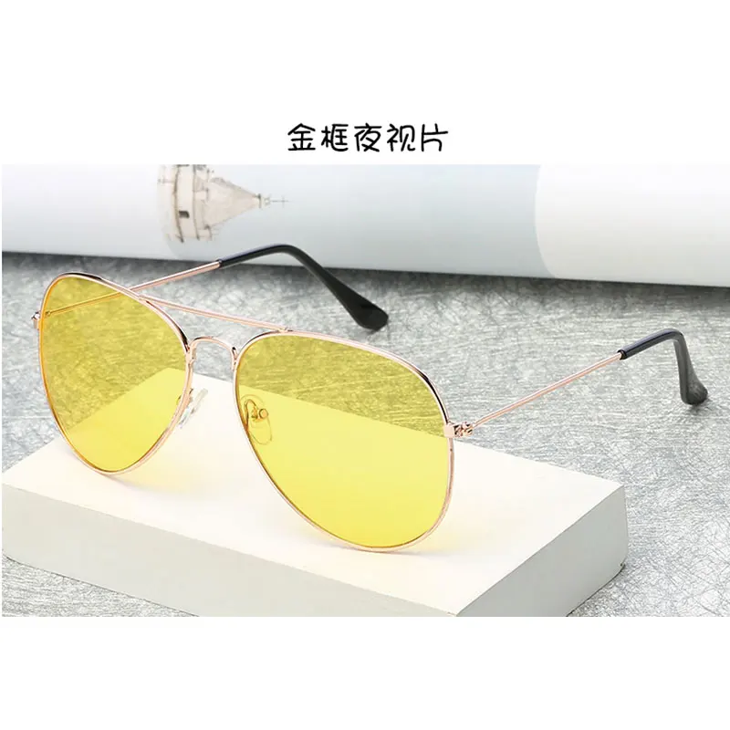 

2019 reggaeon Pilot Night Vision Anti Glare Sunglasses Men Women Goggles Glasses UV400 Sunglass Driver Driving Eyewear SO3026