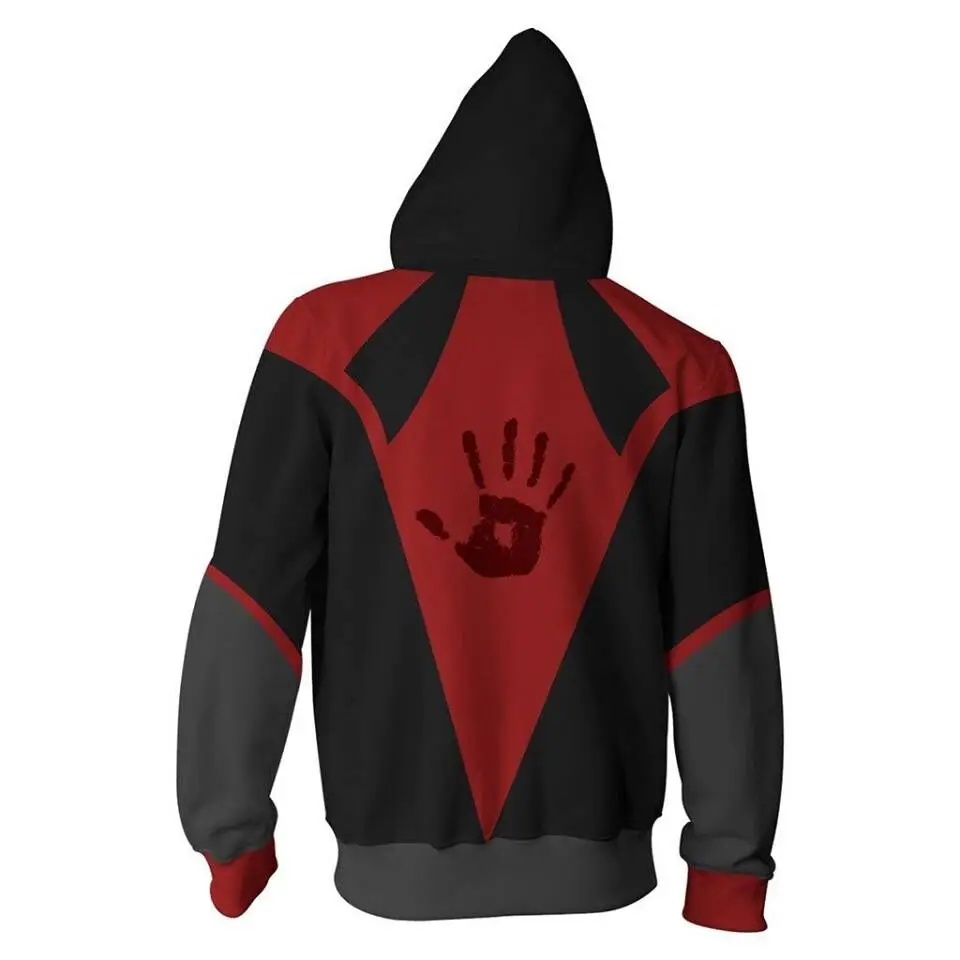 Новинка, толстовка на молнии с капюшоном и 3D принтом "The Elder Scrolls Dark Brotherhood", Толстовка для косплея