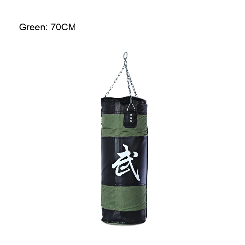 ZOOBOO 60-100 см боксерские песочницы ударные падение пустые пробивая мешок с цепью и крюком Муай Тай ММА тренировочный удар цель - Цвет: 70 cm Army Green