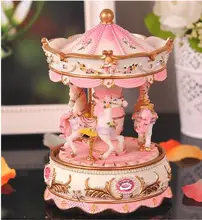 Hand Cranked font b musical b font font b box b font Clockwork Type Swivel hobbyhorse