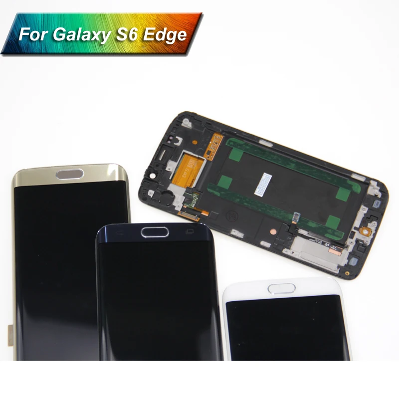 Для Samsung Galaxy S6 edge G925 G925F ЖК дисплей сенсорный экран дигитайзер с рамкой в сборе