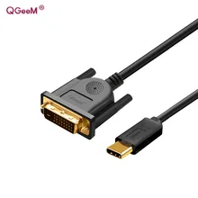 QGeeM usb c To dvi cable type c to dvi adapter Thunderbolt Compatible for MacBook Pro 2016 2017,galaxy S8 Note8,huawei mate 10