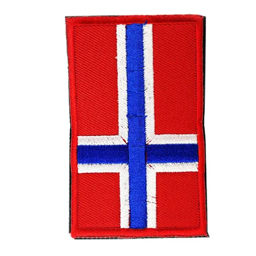 

SZS Hot National Flag Embroidery 3D Badge Patch Military Armband Backside Tactical Patches Norway