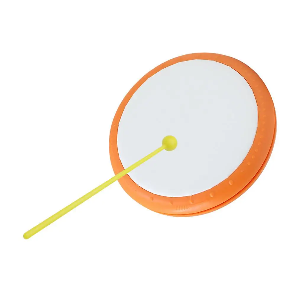 

Handle Drum Tambourine with Drumstick Plastic Percussion Instrument Artistic Performance Beautiful Musical Toy