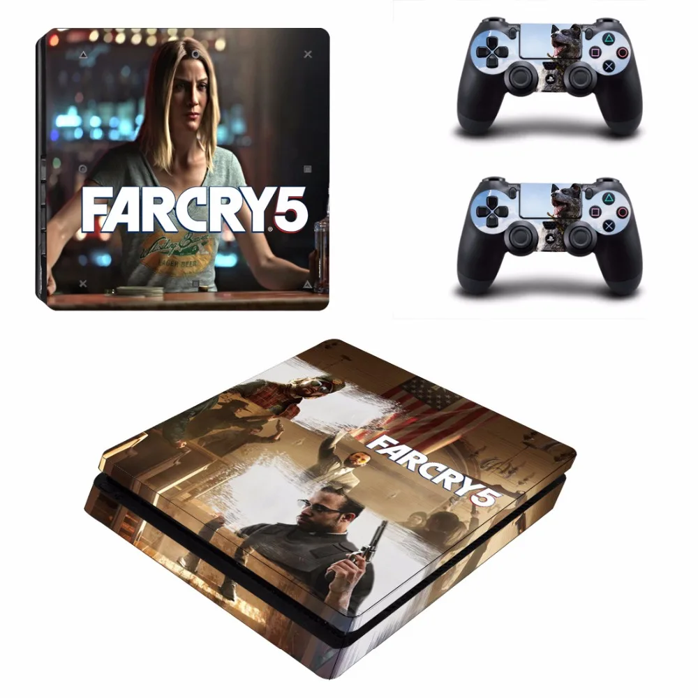 Наклейки Game Far Cry 5 Farcry PS4 Slim Skin наклейки для консоли Sony PlayStation 4 и 2 контроллеров Skins