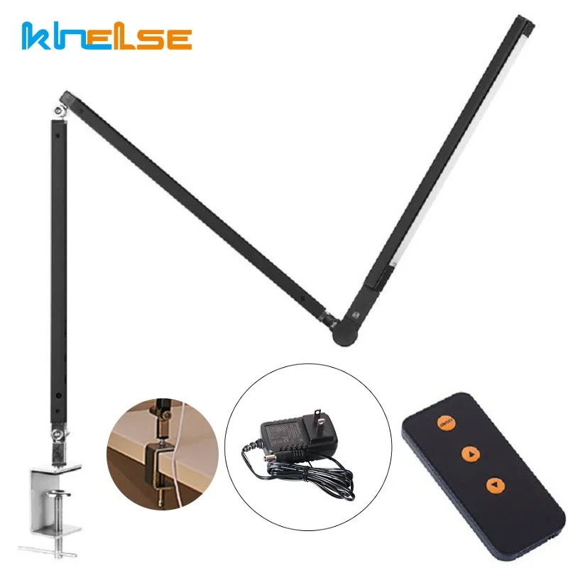 

New LED Desk Lamp,Architect 8W Highly Office Table Lamp Metal Swing Long Arm Dimmable Clip on Table Lighting 3 Level Brightness