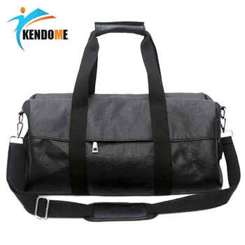 

Waterproof Outdoor Sports Training PU Leather Gym Shoulder Bags For Men Women Travel Fitness Bag Portable Multifunction Handbags