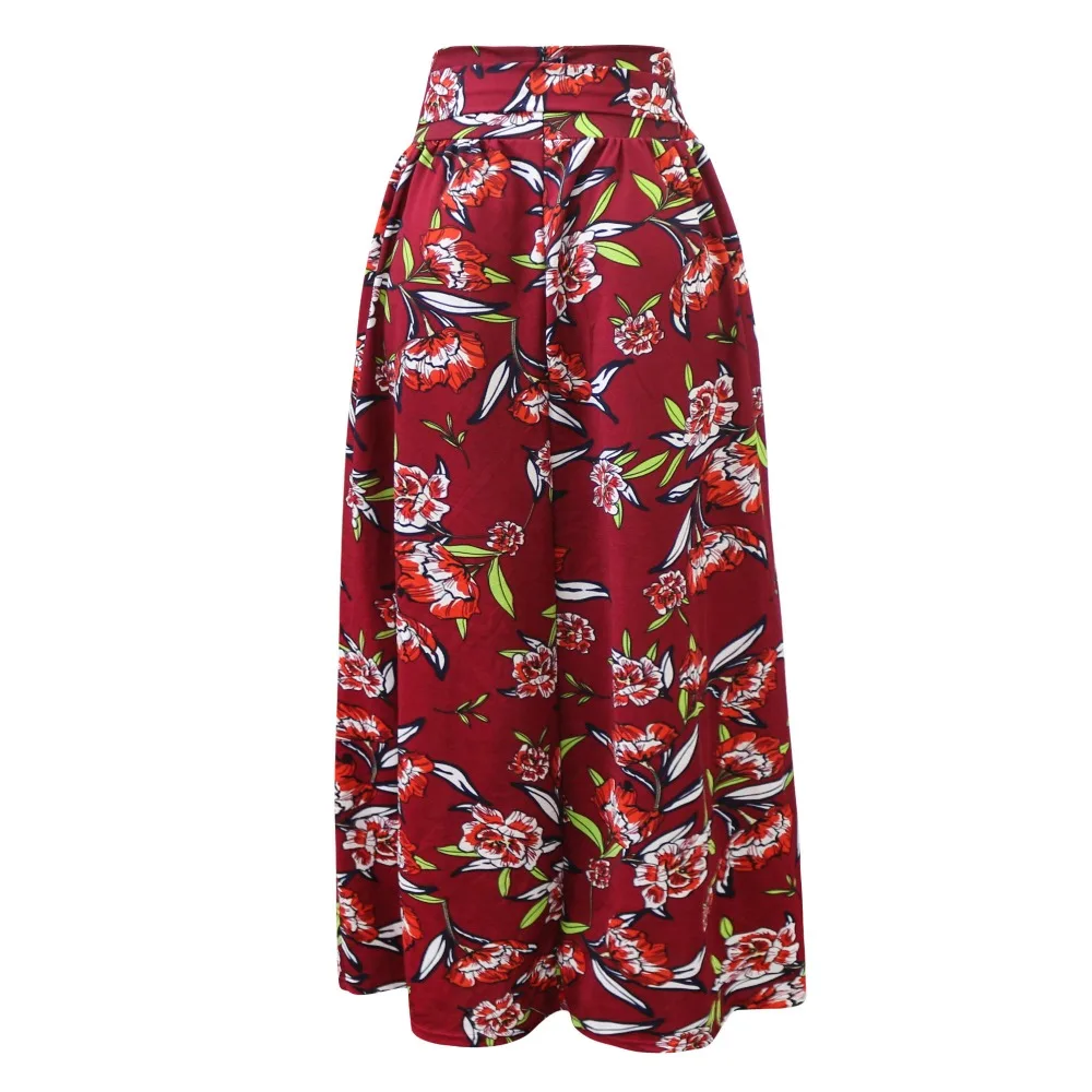 Африканская юбка для женщин Летняя Вертикальная длинная юбка с принтом для женщин африканская Дашики стильная одежда длинная юбка макси