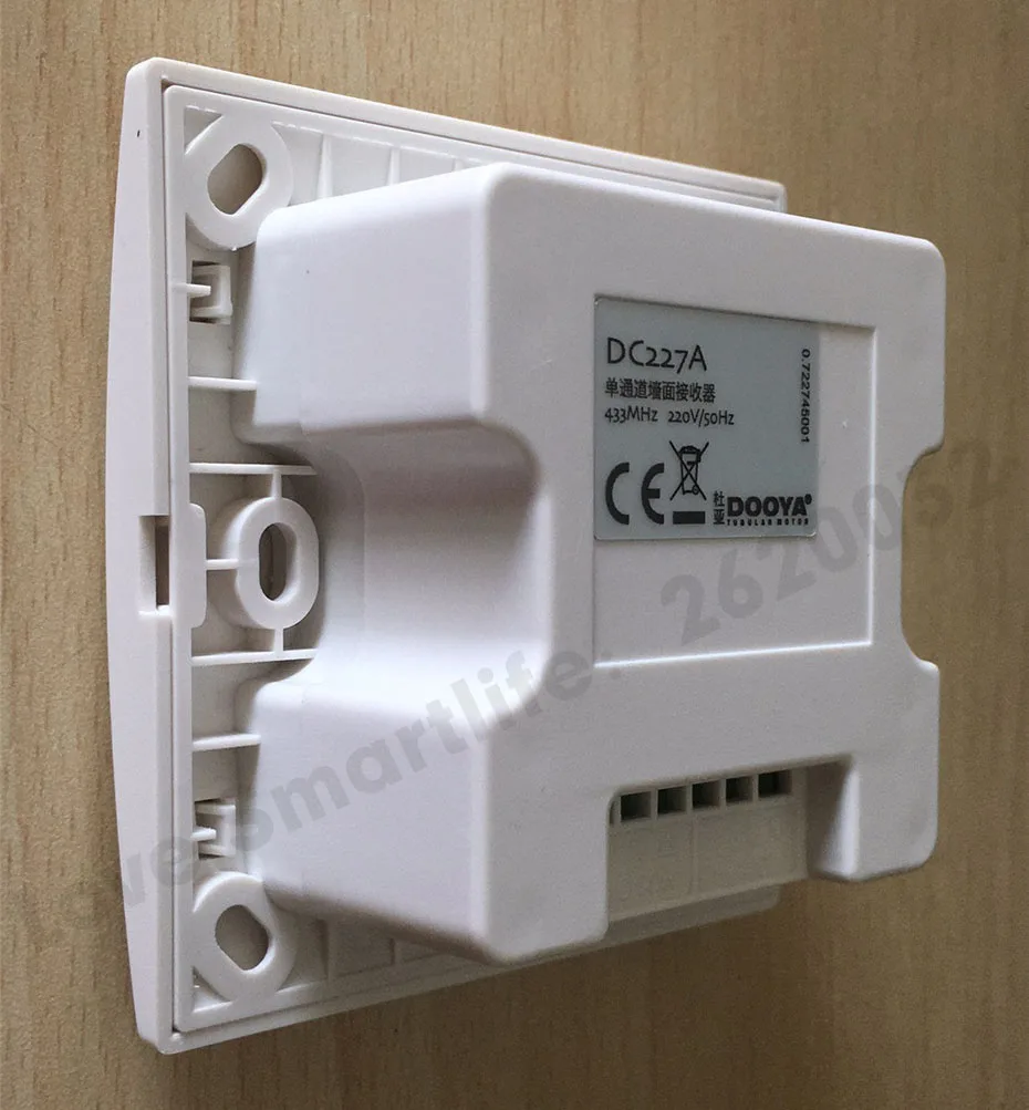 Dooya DC227A Single Channel RF433 Wall Receiver,fit Dooya S Motor S Tubular Blinds,work with Dooya RF433 Emitters like DC2700-7
