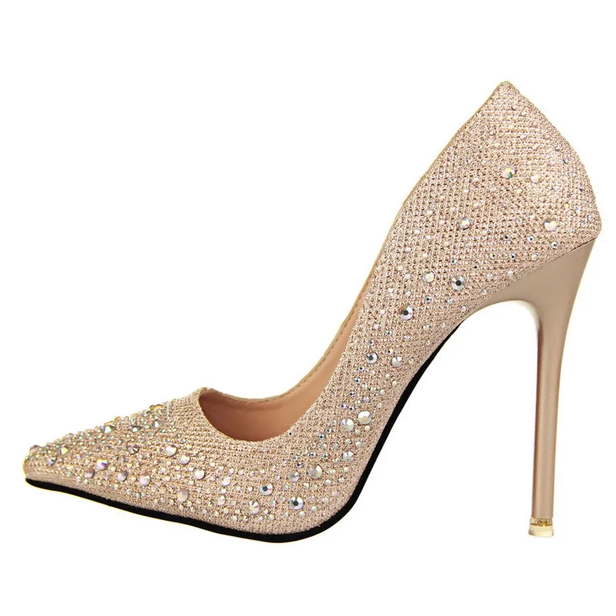 High Heels Silver Rhinestone Shoes Wedding Shoes For Bridal Shoes High Heels Silver Rhinestone Shoes Wedding Shoes For Bridal Shoes
