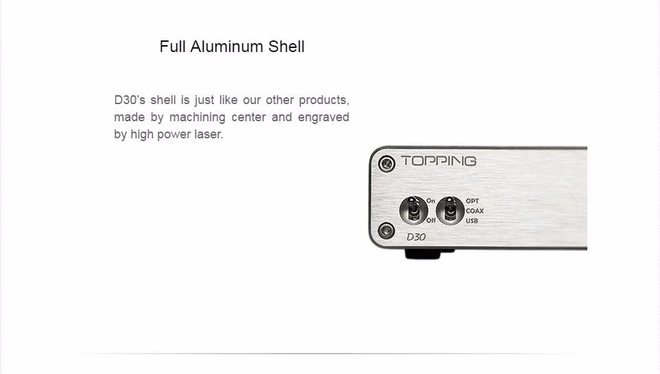 Топпинг D30 DSD аудио DAC USB коаксиальный Оптический волокно XMOS CS4398 24 бит 192 кГц декодер