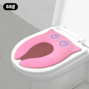 

Portable Kids Folding Potty Seat Pad Baby Toddler Travel Toilet Training Seat Cover Cushion Non Slip Child Toilet Seat Lid Mat