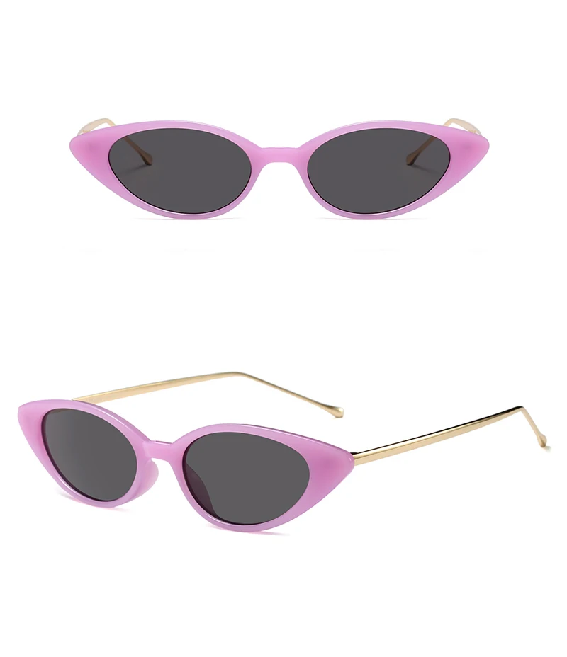 Калейдоскоп очки небольшой кошачий Глаз Солнцезащитные овальные линзы очков металлический каркас очки кошачий Глаз солнцезащитных очков для женщин