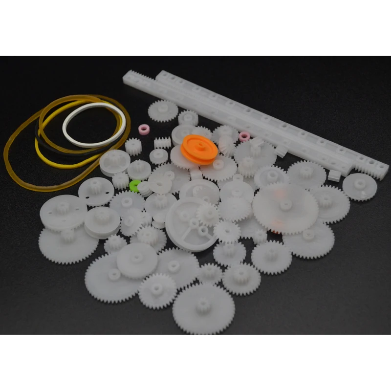 

75pcs/lot Plastic Gear Set DIY Rack Pulley Belt Worm Single Double Gears All The Module for DIY