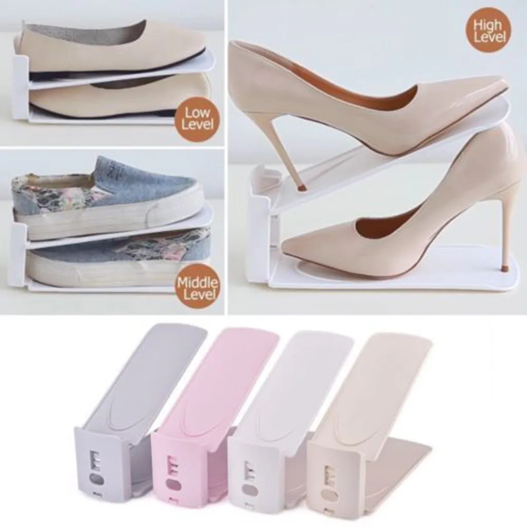

2019 new North European simple new creative multi-function detachable adjustment double anti-skid shoe rack storage rack