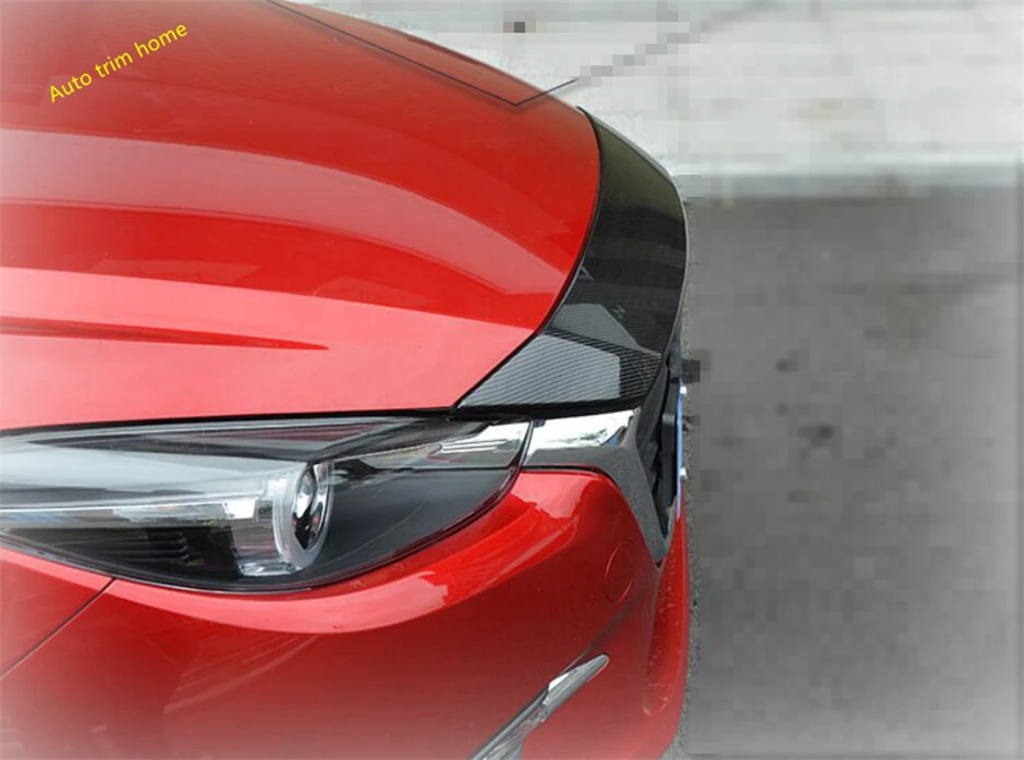 

Lapetus Front Hood Panel Engine Strip Cover Trim Accessories Exterior Refit Kit For Mazda 3 2017 2018 ABS Carbon Fiber Style