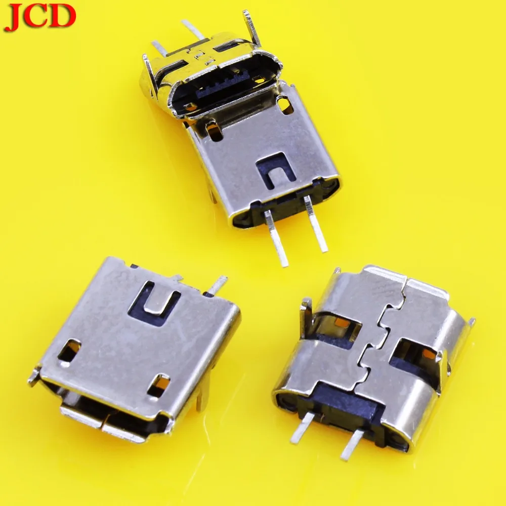 JCD New USB 90 degree DIP 2 Pin USB Connectors Plastic Shell Micro USB