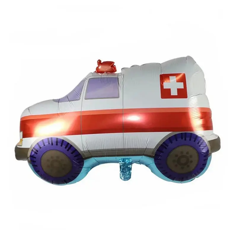 

XXPWJ New cartoon ambulance styling aluminum balloon balloon transportation decoration balloon high quality GG-022