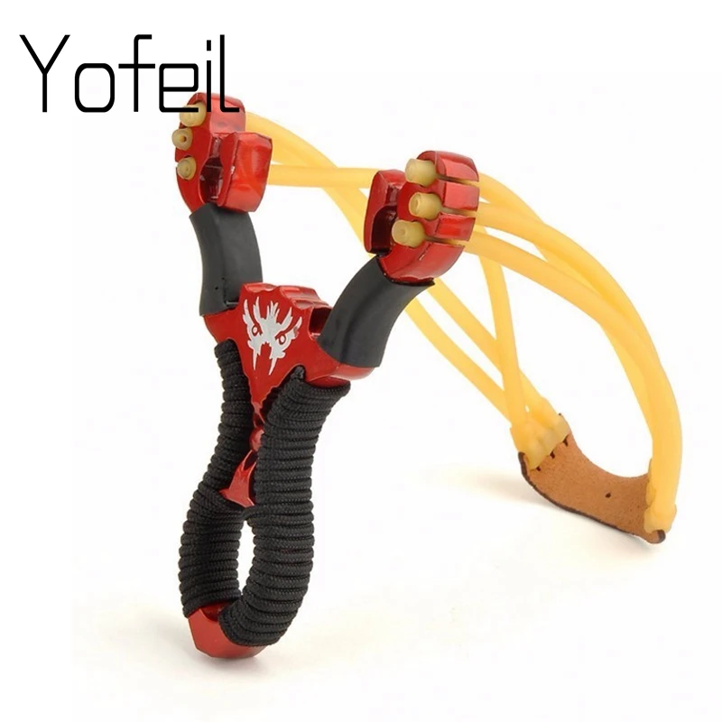 

2 Color Red Blue Wolverine Sling shot Alloy Stainless Steel Outdoor Shooting Hunting and Fishing Nostalgic Toys Slingshot