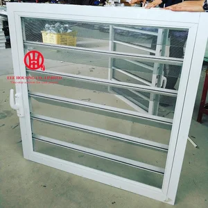 Residential Security Louvre Window System, Hurricane-proof Glass Louvre Windows, Aluminum Glass Louver Windows
