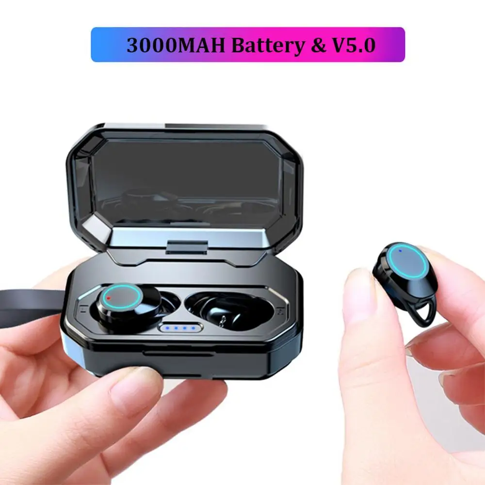 

3000mAh Large Battery Bluetooth 5.0 Earphone Touch Control TWS True Wireless Earbuds Sports Waterproof auriculares Phone Headset