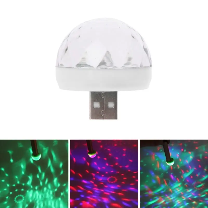 

Free postage LED USB Car Ambient Light 5V RGB Mini Light Color Changing Sound Actived