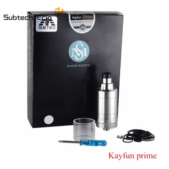 

RTA Kayfun prime 1:1 atomizer with 2ml E cigarette vaporizer Airflow Control Rebuildable Big Vapor Tank 316 Stainless Steel