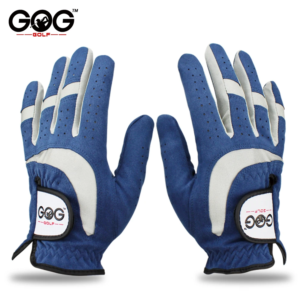 2017 Free Shipping Professional golf gloves Breathable Blue Soft Fabric