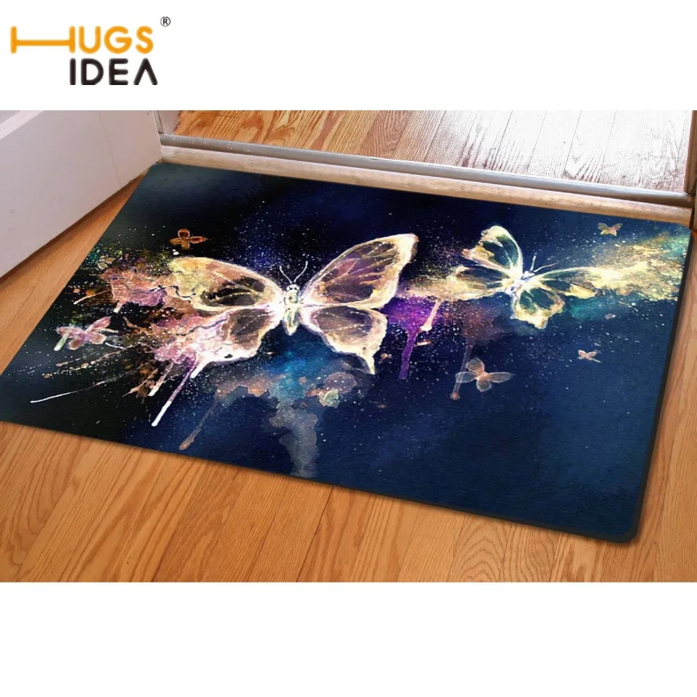 

HUGSIDEA 3D Beauty Butterfly Pattern Carpet Area Rug for Home Living Room Bedroom Kitchen Soft Carpets & Rugs Alfombras de salon