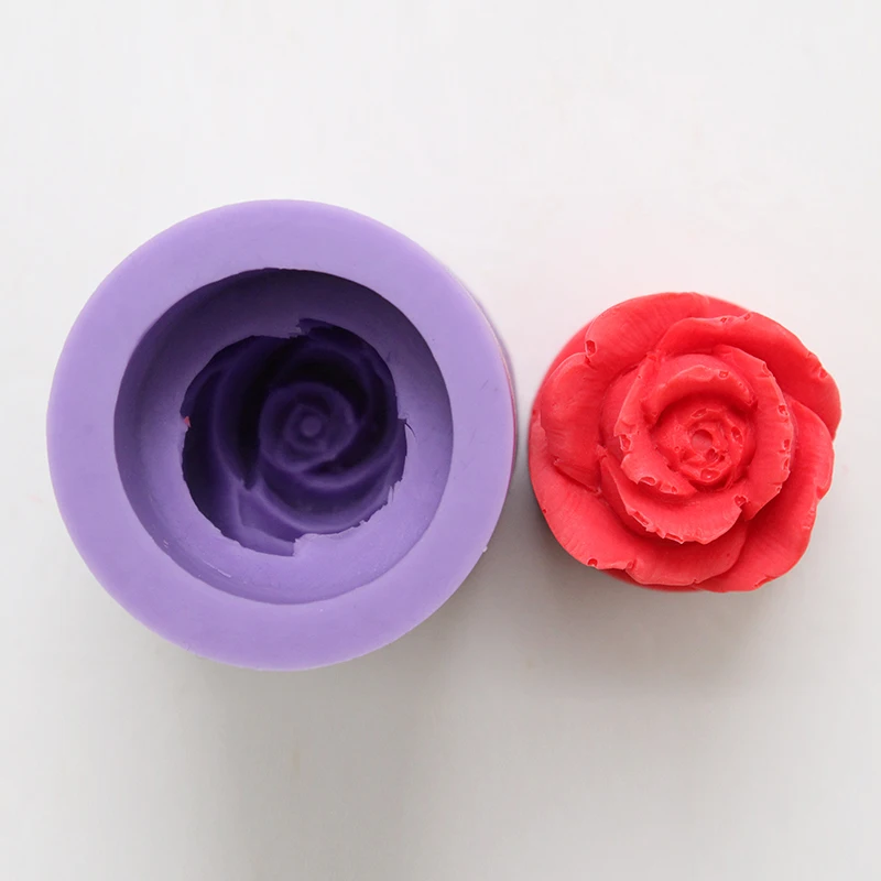 3D силиконовая форма в виде розы Мыло Свеча Плесень Для ручной работы Смола глина плесень шоколад украшение для помадной глазури инструмент