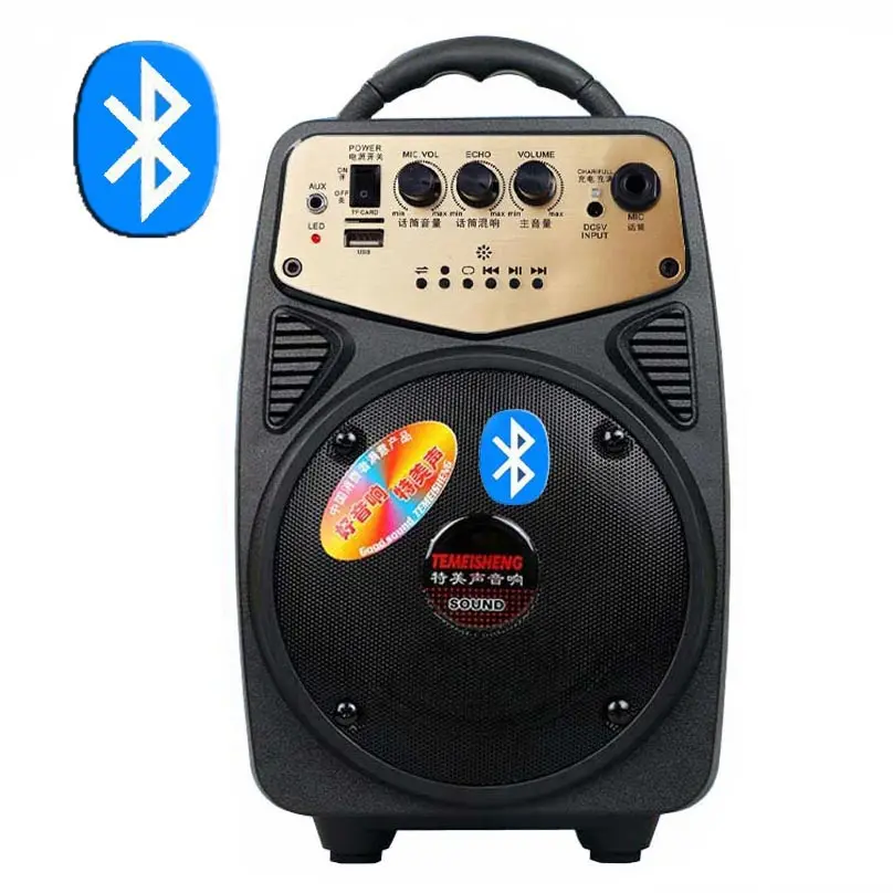 TEMEISHENG 20 Вт портативный высокой мощности беспроводной Bluetooth динамик Поддержка TF карта USB диск воспроизведение AUX и микрофон вход колонка