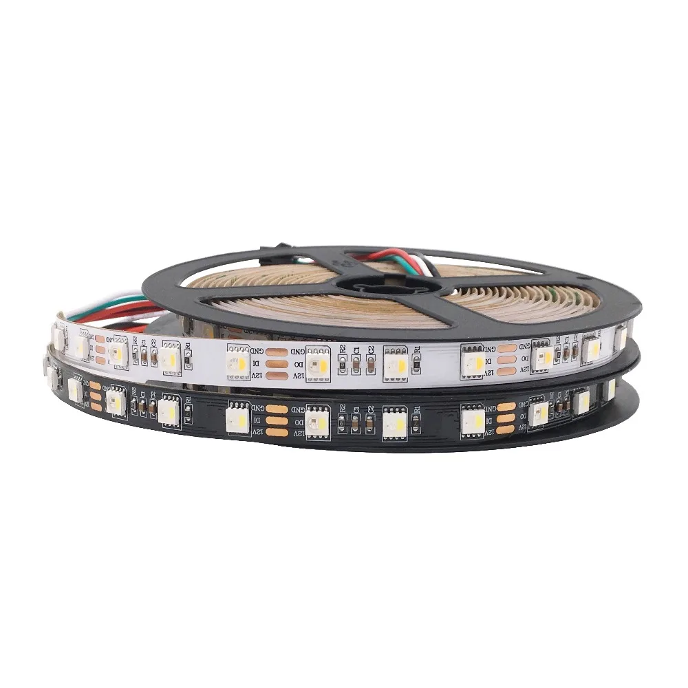 SK6812 5050SMD RGBW(Similair WS2812b) 4 в 1 DC12V индивидуальная Светодиодная лента IP30/IP65/IP67 60 светодиодов/Pisxels/m