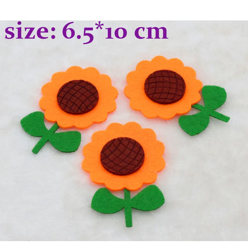 Buy 50 pcs Sunflower Felt Appliques DIY Card making