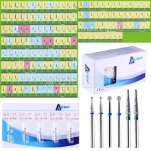 100 шт/20 коробок Стоматологические алмазные боры Средний FG 1,6 мм для высокоскоростных наконечников турбины стоматологические инструменты Стоматологическая лаборатория