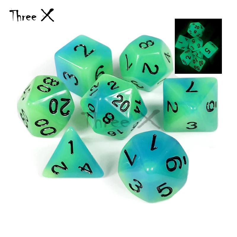 101 шт. многогранные игральные кости 13 комплектов D4 D6 D8 D10 % D12 D20 1 D60 для ролевых игр