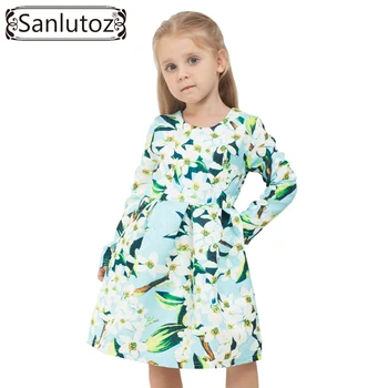 

Flower Girls Dress Winter 2016 Girl Children Clothing Brand Clothes Kids Dress for Princess Holiday Party Wedding Toddler Autumn