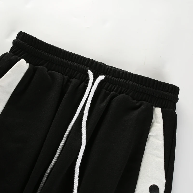 HEYounGIRL черные спортивные штаны с высокой талией женские повседневные Модные брюки пуговицы карманы Дамские Брюки с кулиской Pantalon Femme брюки