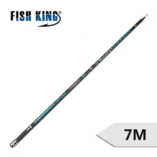 FISH KING карбоновая удочка с. Вт 10-30 г 99% углерод 5-7 секс стандарт 5 м 6 м 7 м Длина сжатия 128 см - Цвет: Красный