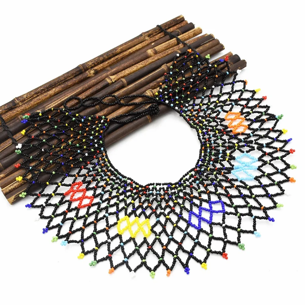 Индийское этническое Африканское ожерелье с разноцветными полимерными бусинами, египетское этническое колье на плече, колье, ожерелье, ювелирное изделие