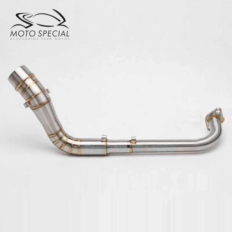 

Motorcycle Muffler Exhaust Link Pipe Motorbike Full System Muffler Escape Connect Pipe Middle Part Of NMAX155 Bend Pipe Adapter