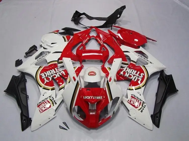 

New ABS Fairings For BMW S1000RR 09 12 13 14 1000RR 2009 - 2014 Injection Motorcycle Fairing Kit Bodywork set Red white lucky
