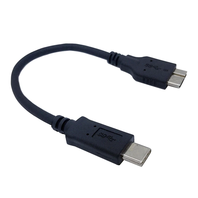

17cm Type-c male to Micro USB 3.0 Male cable for Macbook and hardisk Black color