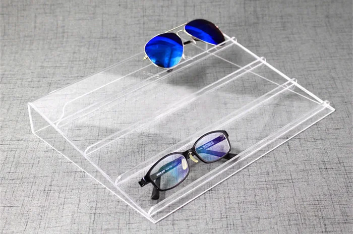 4 Slot Modern Clear Acrylic Sunglasses Display Holder Stand Retail Optical Rack