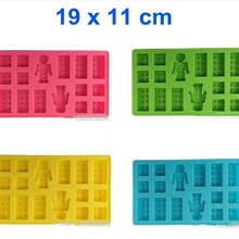 200 шт. Минифигурка в Робо-стиле, силиконовый лоток для льда, форма, кирпичный блок, шоколадное мороженое, формочка для выпечки, инструменты