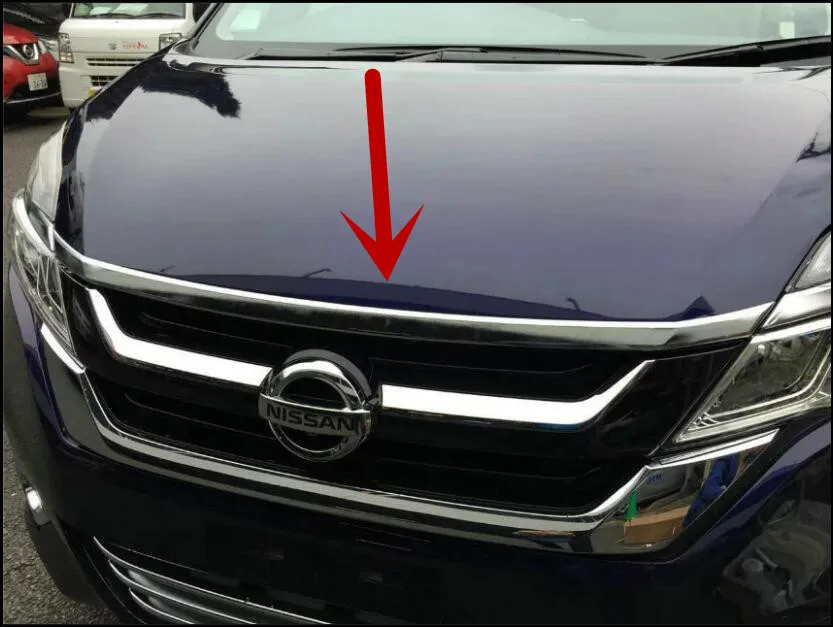 

ABS Chrome Front Bumper Grille Hood Engine & Front Headlight Cover Trims For Nissan Serena C27 2017 2018