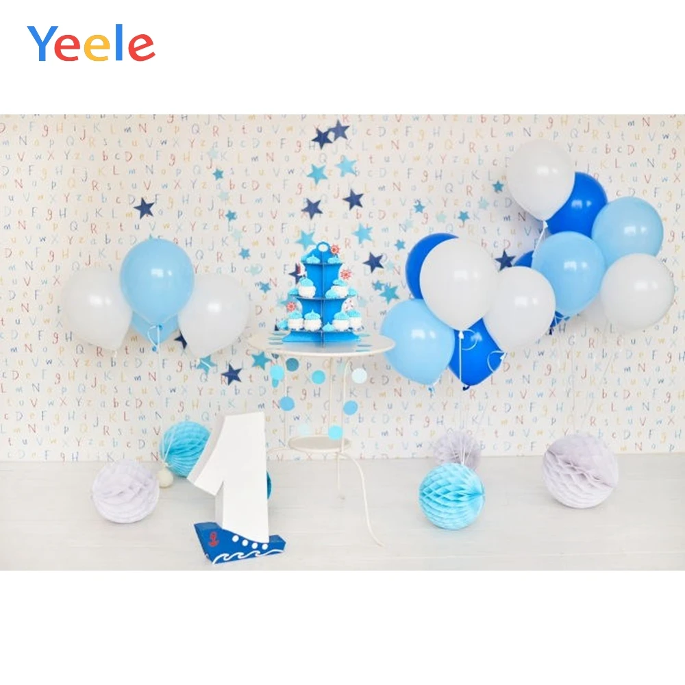 

Yeele 1st Birthday Scene Balloons Baby Child Party Personalized Photographic Backdrops Photography Backgrounds For Photo Studio