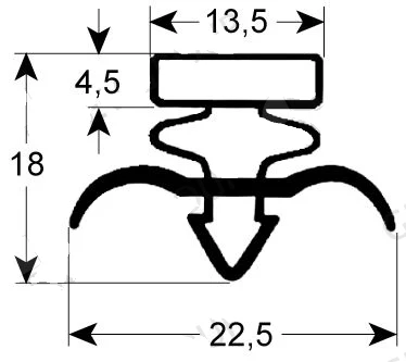 Внутренняя фотография холодильника Фостера 15211732 595 мм x 1310 мм|sealing gaskets|seal doorseal