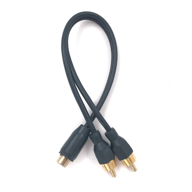 Чистый медный RCA Phono Y сплиттер свинцовый Кабель адаптер 1 Папа 2 мама разъем